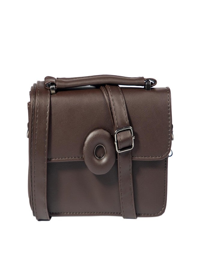 Heartbeat Crossbody Sling Bag for Women | Stylish crossbody sling bag for girls/women (Coffee Brown) - Image 1